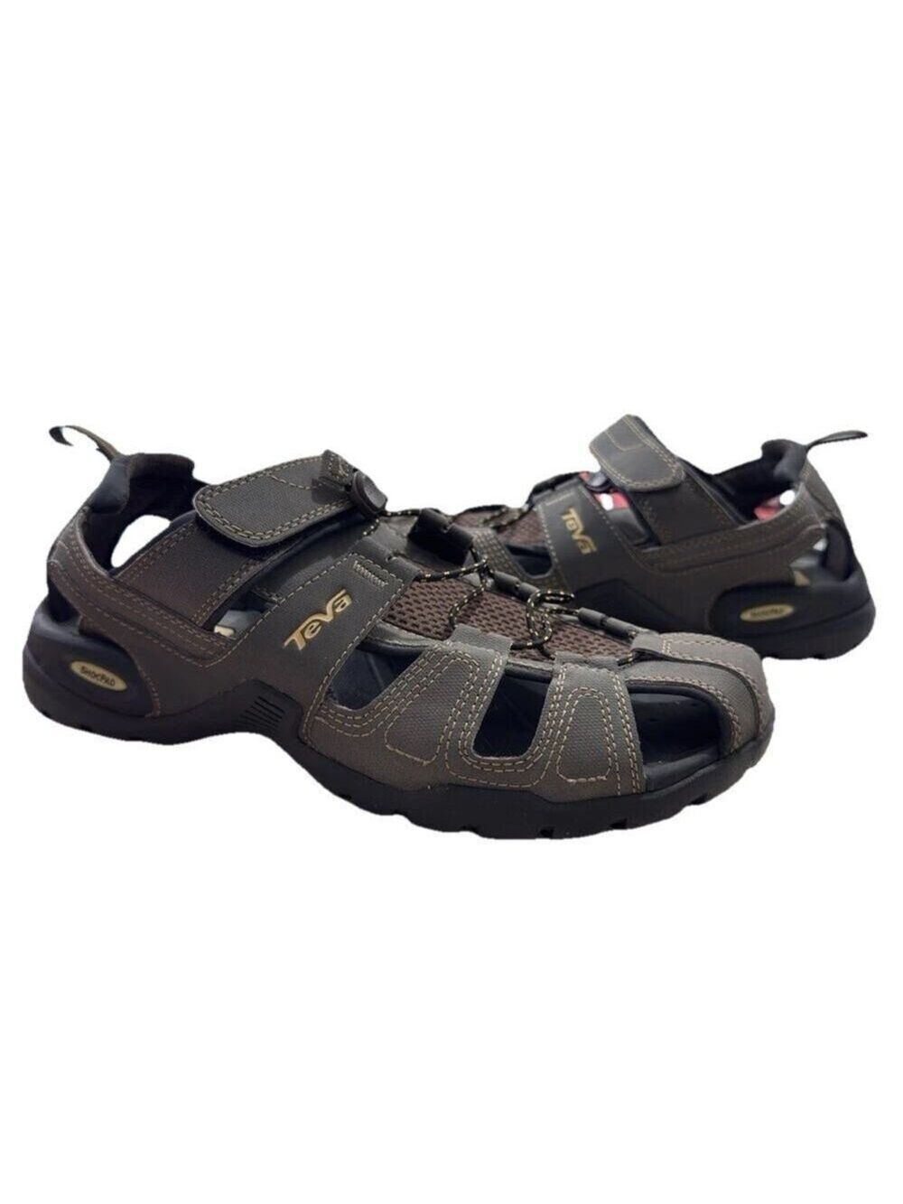 Teva Men's 10M Forebay Turkish Coffee Fisherman Sandals Taupe Gray EXCELLENT!